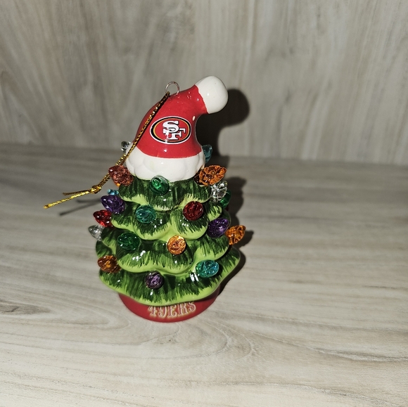 San Francisco 49ERS Lite Up Christmas Tree Ornament - Picture 1 of 6
